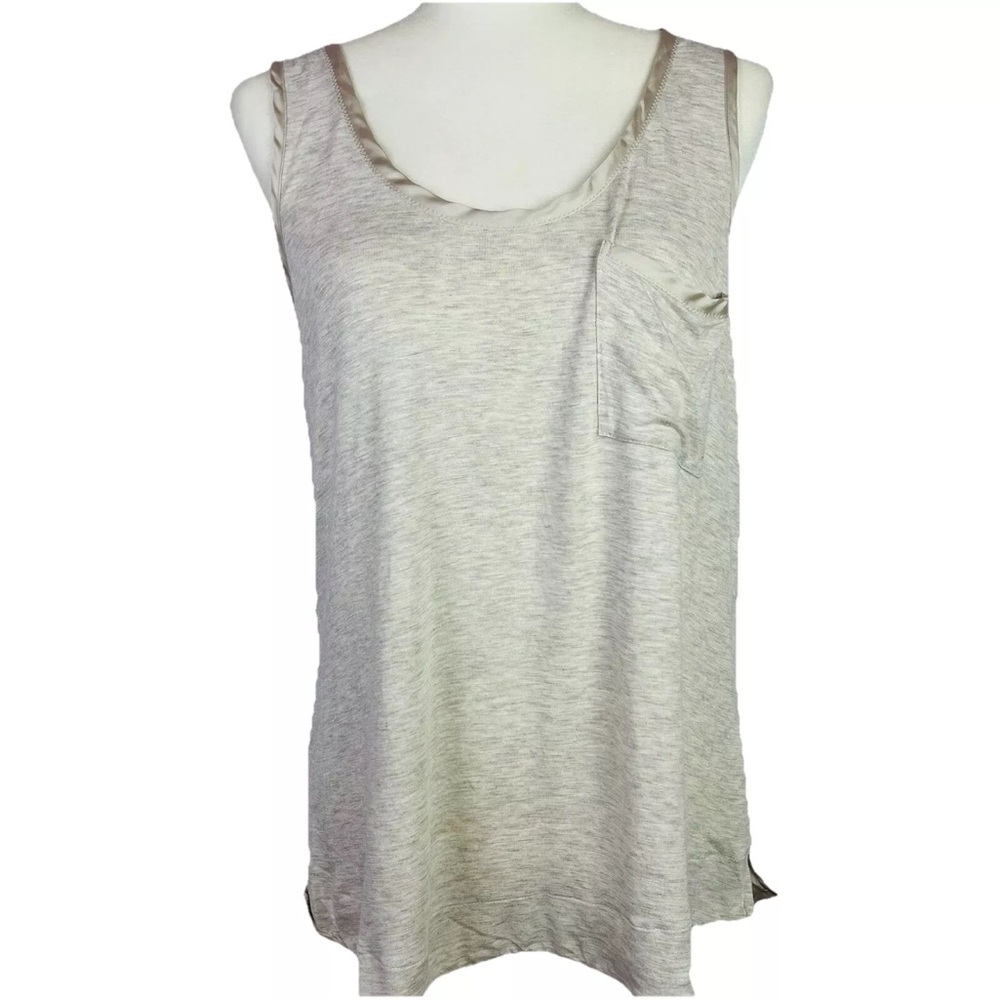 Pure Good Anthropology Light Heather Rayon Tank Top Size LG